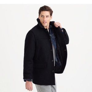 J. Crew Gray Wool Quilted University Jacket XL